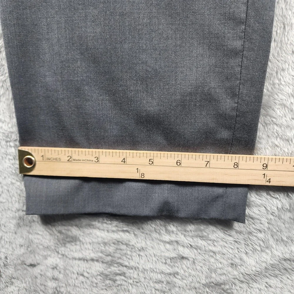 Hart Schaffner Marx Pants Mens 32x29 Gray Wool Stretch Dress Slacks (Tag‎ 34x30)